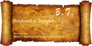 Buchvald Teodor névjegykártya